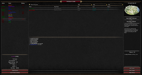 Screenshot showing the lobby with the new profiles